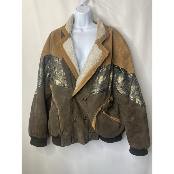 De Piel Jackets & Blazers - Vintage De Piel Womens Leather Jacket Size Large Southwestern Country Girl Fall